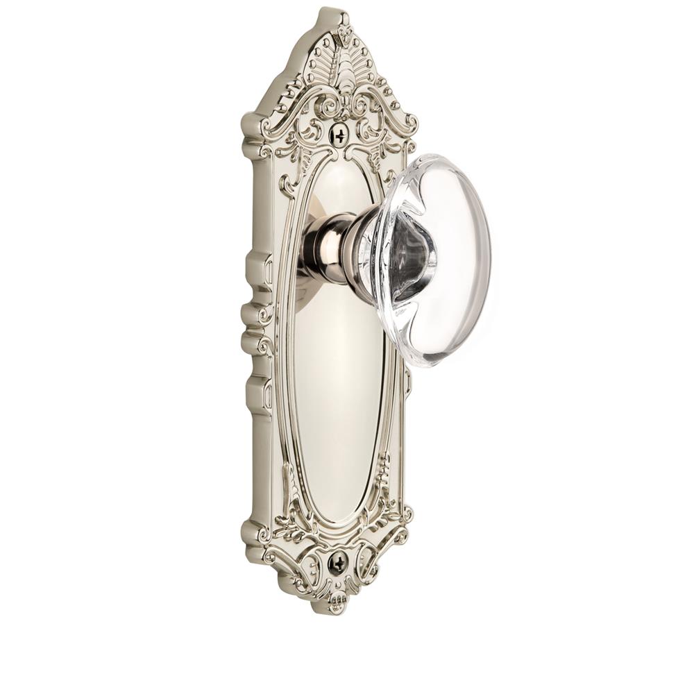 Grandeur by Nostalgic Warehouse GVCPRO Double Dummy Set Without Keyhole - Grande Victorian Plate with Provence Knob in Polished Nickel